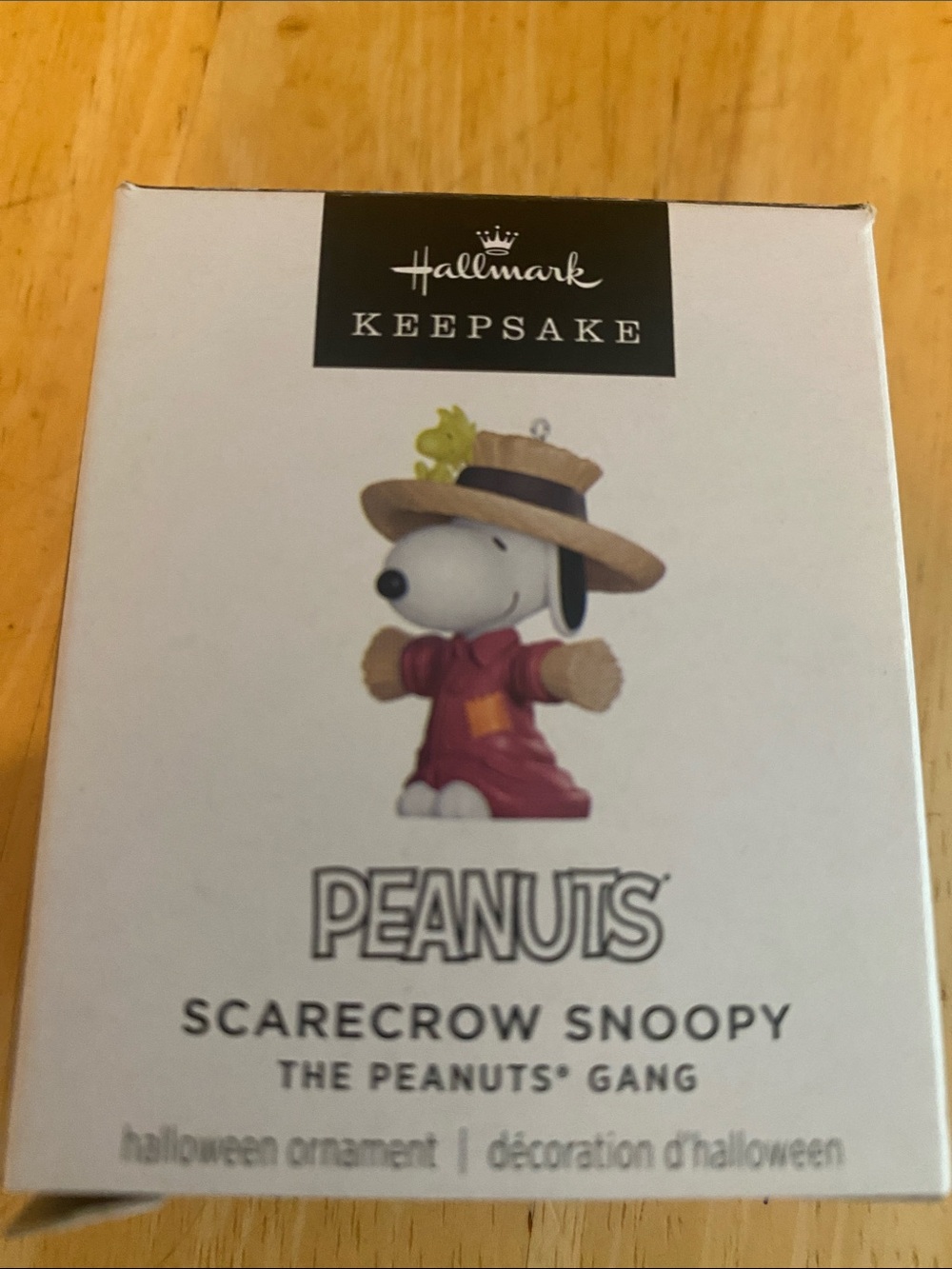 Hallmark miniature Peanuts Scarecrow Snoopy Ornament w Woodstock NWT 2026